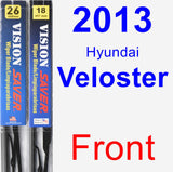 Front Wiper Blade Pack for 2013 Hyundai Veloster - Vision Saver