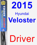 Driver Wiper Blade for 2015 Hyundai Veloster - Vision Saver