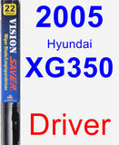 Driver Wiper Blade for 2005 Hyundai XG350 - Vision Saver