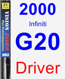 Driver Wiper Blade for 2000 Infiniti G20 - Vision Saver