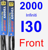 Front Wiper Blade Pack for 2000 Infiniti I30 - Vision Saver