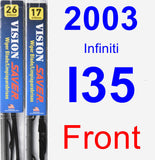Front Wiper Blade Pack for 2003 Infiniti I35 - Vision Saver