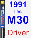 Driver Wiper Blade for 1991 Infiniti M30 - Vision Saver