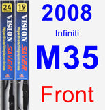 Front Wiper Blade Pack for 2008 Infiniti M35 - Vision Saver