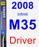 Driver Wiper Blade for 2008 Infiniti M35 - Vision Saver