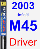 Driver Wiper Blade for 2003 Infiniti M45 - Vision Saver