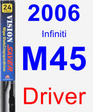 Driver Wiper Blade for 2006 Infiniti M45 - Vision Saver