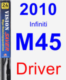 Driver Wiper Blade for 2010 Infiniti M45 - Vision Saver