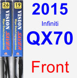 Front Wiper Blade Pack for 2015 Infiniti QX70 - Vision Saver