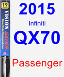 Passenger Wiper Blade for 2015 Infiniti QX70 - Vision Saver