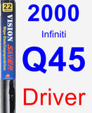 Driver Wiper Blade for 2000 Infiniti Q45 - Vision Saver