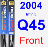 Front Wiper Blade Pack for 2004 Infiniti Q45 - Vision Saver