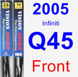 Front Wiper Blade Pack for 2005 Infiniti Q45 - Vision Saver