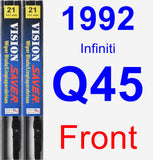 Front Wiper Blade Pack for 1992 Infiniti Q45 - Vision Saver