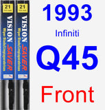 Front Wiper Blade Pack for 1993 Infiniti Q45 - Vision Saver