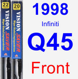 Front Wiper Blade Pack for 1998 Infiniti Q45 - Vision Saver