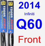 Front Wiper Blade Pack for 2014 Infiniti Q60 - Vision Saver