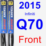 Front Wiper Blade Pack for 2015 Infiniti Q70 - Vision Saver