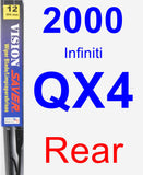 Rear Wiper Blade for 2000 Infiniti QX4 - Vision Saver