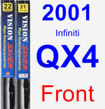 Front Wiper Blade Pack for 2001 Infiniti QX4 - Vision Saver