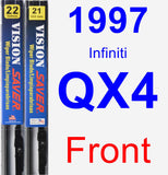 Front Wiper Blade Pack for 1997 Infiniti QX4 - Vision Saver