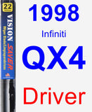 Driver Wiper Blade for 1998 Infiniti QX4 - Vision Saver