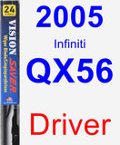 Driver Wiper Blade for 2005 Infiniti QX56 - Vision Saver