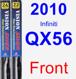 Front Wiper Blade Pack for 2010 Infiniti QX56 - Vision Saver