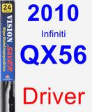 Driver Wiper Blade for 2010 Infiniti QX56 - Vision Saver