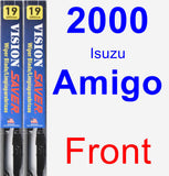 Front Wiper Blade Pack for 2000 Isuzu Amigo - Vision Saver