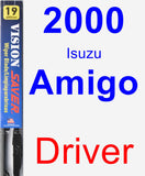 Driver Wiper Blade for 2000 Isuzu Amigo - Vision Saver