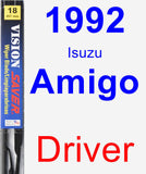 Driver Wiper Blade for 1992 Isuzu Amigo - Vision Saver