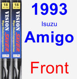 Front Wiper Blade Pack for 1993 Isuzu Amigo - Vision Saver