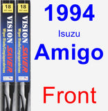 Front Wiper Blade Pack for 1994 Isuzu Amigo - Vision Saver