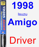 Driver Wiper Blade for 1998 Isuzu Amigo - Vision Saver