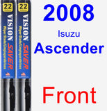 Front Wiper Blade Pack for 2008 Isuzu Ascender - Vision Saver