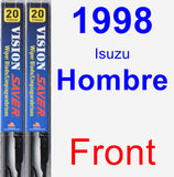 Front Wiper Blade Pack for 1998 Isuzu Hombre - Vision Saver