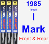 Front & Rear Wiper Blade Pack for 1985 Isuzu I-Mark - Vision Saver