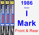 Front & Rear Wiper Blade Pack for 1986 Isuzu I-Mark - Vision Saver