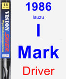 Driver Wiper Blade for 1986 Isuzu I-Mark - Vision Saver