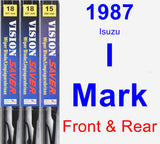 Front & Rear Wiper Blade Pack for 1987 Isuzu I-Mark - Vision Saver