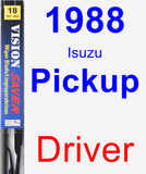 Driver Wiper Blade for 1988 Isuzu Pickup - Vision Saver