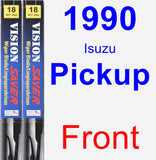 Front Wiper Blade Pack for 1990 Isuzu Pickup - Vision Saver