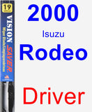 Driver Wiper Blade for 2000 Isuzu Rodeo - Vision Saver