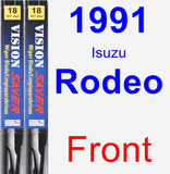 Front Wiper Blade Pack for 1991 Isuzu Rodeo - Vision Saver