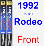 Front Wiper Blade Pack for 1992 Isuzu Rodeo - Vision Saver