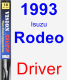 Driver Wiper Blade for 1993 Isuzu Rodeo - Vision Saver