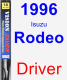 Driver Wiper Blade for 1996 Isuzu Rodeo - Vision Saver