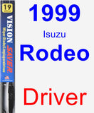 Driver Wiper Blade for 1999 Isuzu Rodeo - Vision Saver