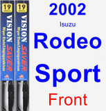 Front Wiper Blade Pack for 2002 Isuzu Rodeo Sport - Vision Saver